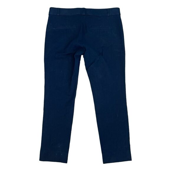 Banana Republic Sloan Skinny Pants Navy Blue Stretch Knit Crop Low-Rise 2 Petite - Picture 3 of 9